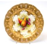 Royal Worcester fruit painted plate by Shuck