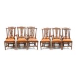 Set of twelve 19th Century mahogany dining chairs.