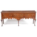 George III oak low dresser.