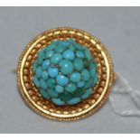 A Victorian turquoise brooch,