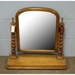 A Victorian swing-framed toilet mirror