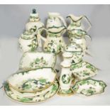 Selection of Mason's 'Chartreuse' pattern ceramics.