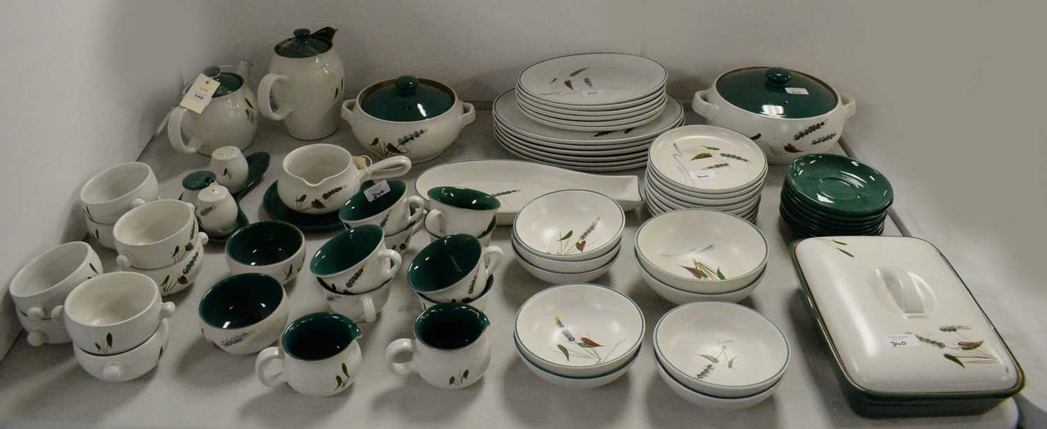 A Denby 'Greenwheat' oven-proof part dinner and tea service