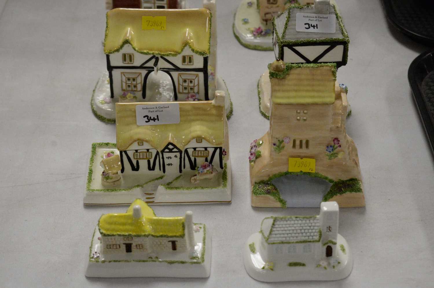 A collection of 20th Century Coalport ceramic pastille burners - Image 2 of 4