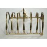Early 20th C silver seven bar toast rack.