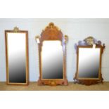 Three decorative wall mirrors