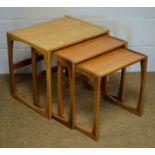 G-Plan: a nest of teak 'quadrille' pattern occasional tables
