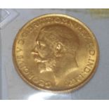 A George V gold sovereign, 1926