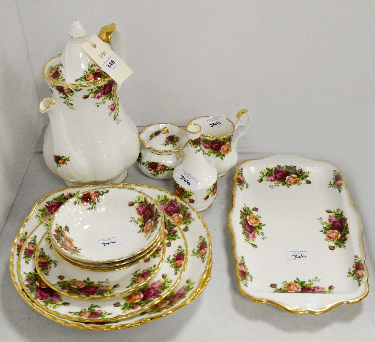 A selection of Royal Albert 'Old Country Roses' pattern teaware