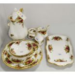 A selection of Royal Albert 'Old Country Roses' pattern teaware