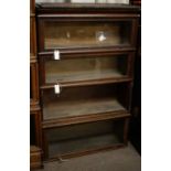 A Globe-Wernicke oak four-tier bookcase