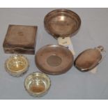 A selection of silver items,