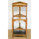 An Edwardian corner stick stand