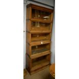 A Globe-Wernicke oak five-tier bookcase