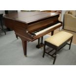 Challen: a boudoir grand piano and a stool