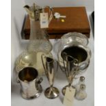 A selection of silver-plated ware