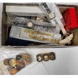 Costume jewellery, coins and watches