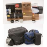 Camera bags, lens cases and photographic accessory boxes.