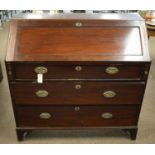 A Georgian mahogany bureau