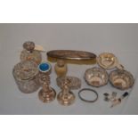 A selection of silver items,