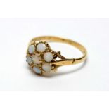 An opal cluster ring,