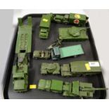 Selection of Dinky Supertoys military vehicles.