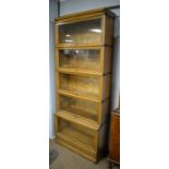 Globe Wernicke five-tier sectional bookcase.