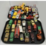 Selection of unboxed Dinky and other diecast scale model vehicles.