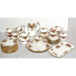 Royal Albert Old Country Roses pattern tea and coffee wares
