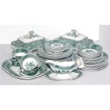 A Spode "Green Camilla" pattern dinner service.