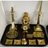 Collection of antique and modern brassware.