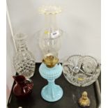 Collection of cut, pressed and blown glass.
