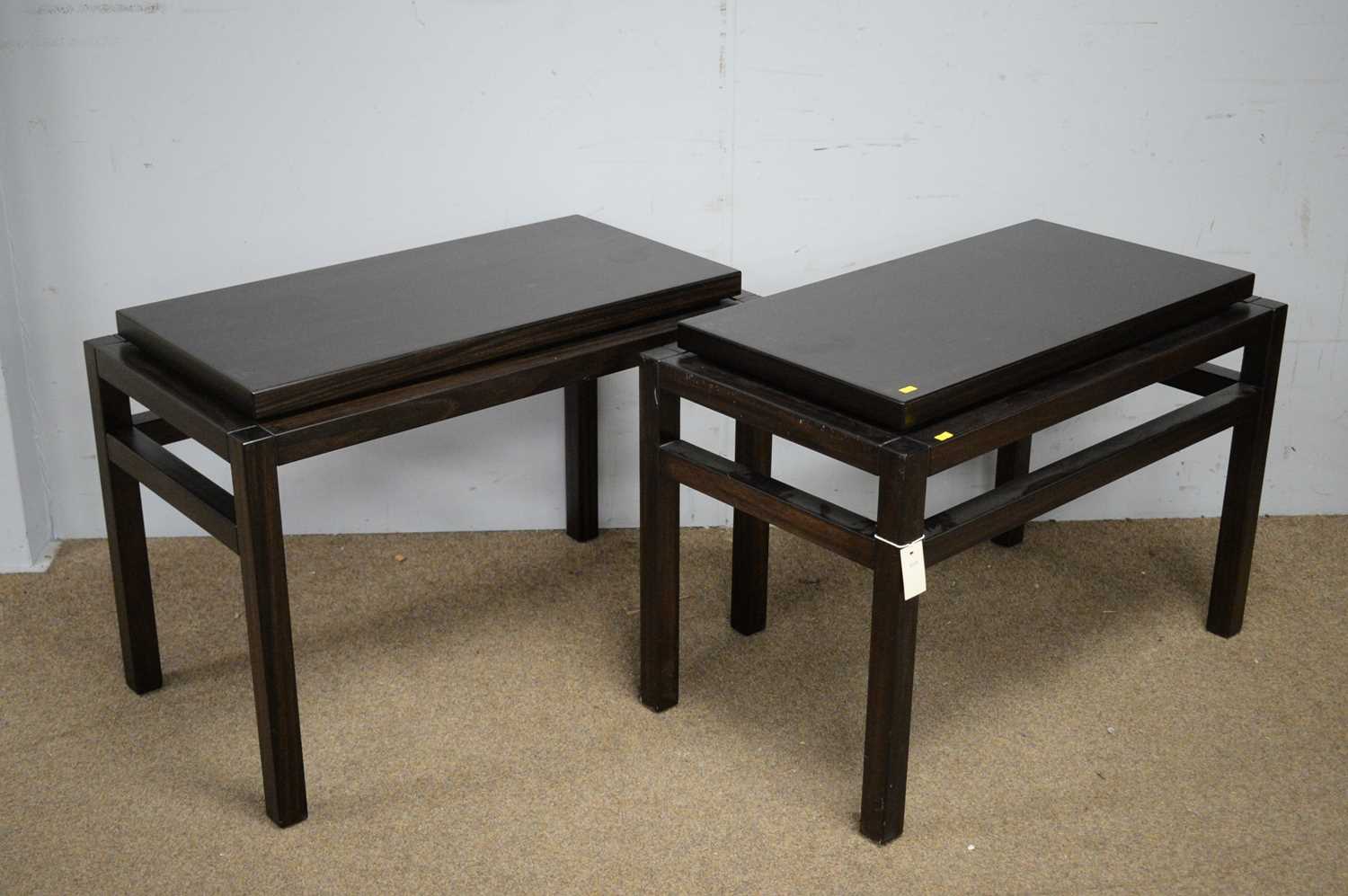 Pair of modern occasional tables.