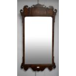 Georgian mahogany fretwork mirror.