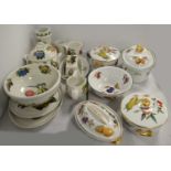 Portmeirion and Royal Worcester dinnerware.