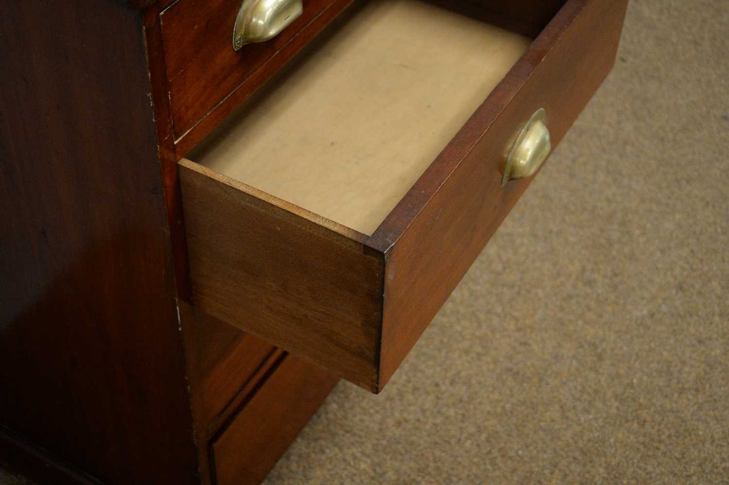 Mahogany chest of drawers with 'patent' handles. - Image 3 of 4