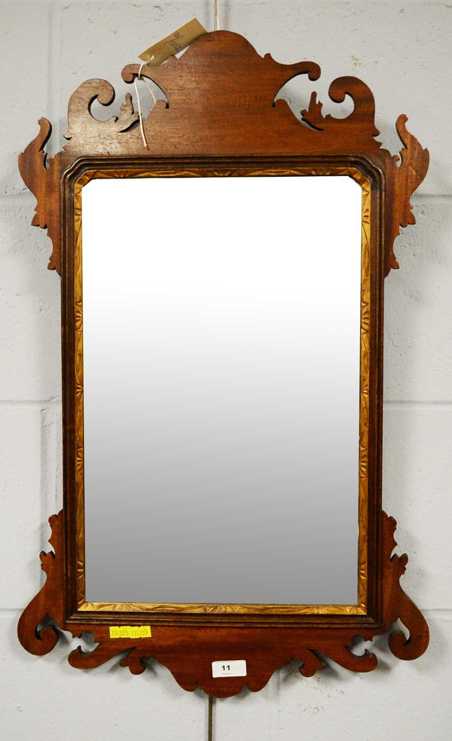 Georgian style mahogany mirror.