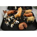 Collection of Beswick animals.