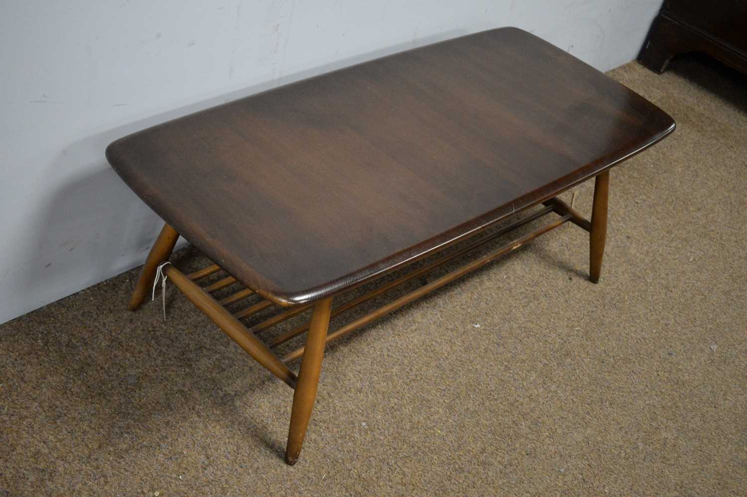 Ercol stained elm and beech rectangular coffee table. - Image 2 of 2