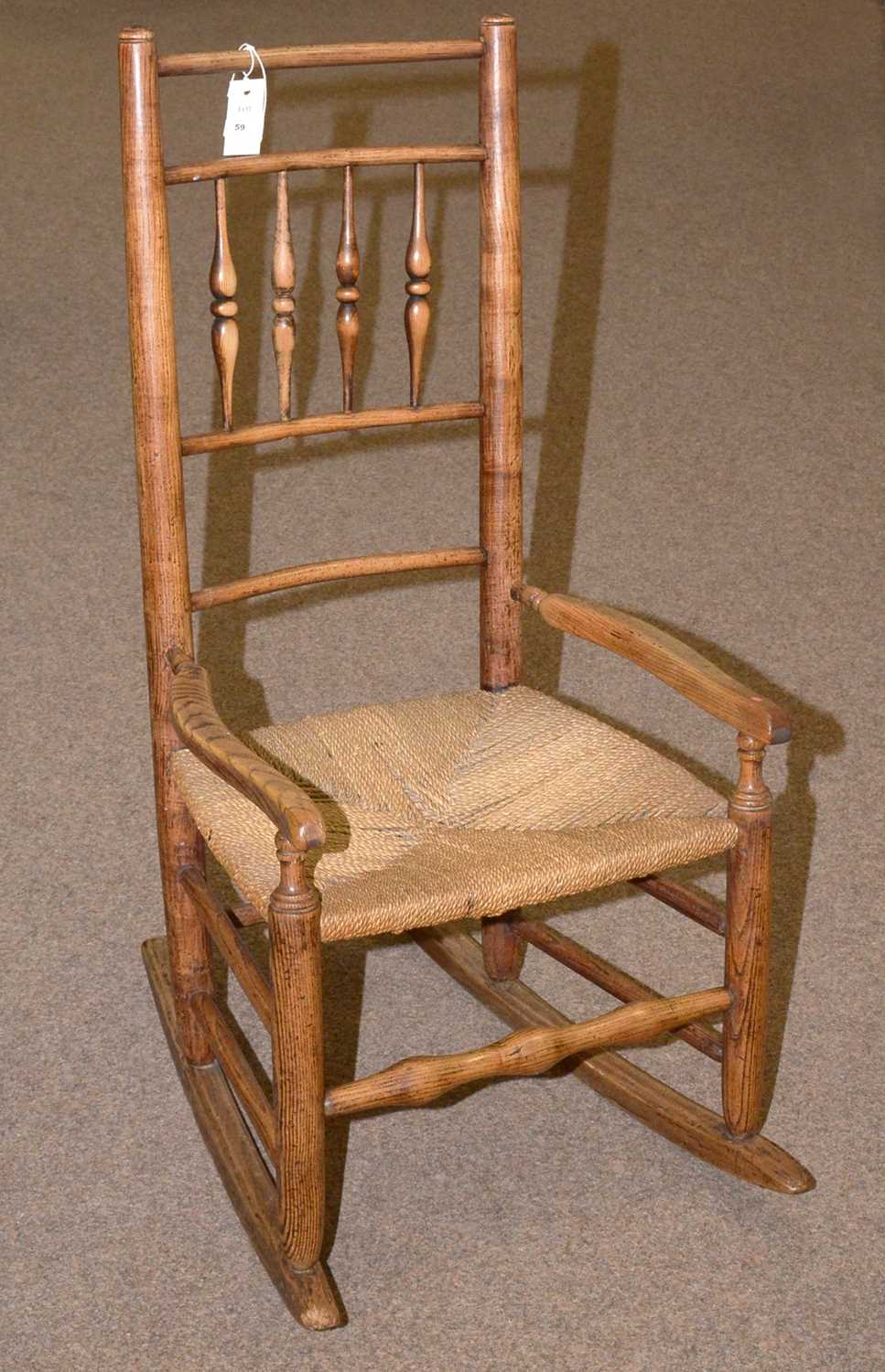 Late 19th/early 20th C rustic rocking chair.