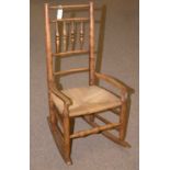 Late 19th/early 20th C rustic rocking chair.