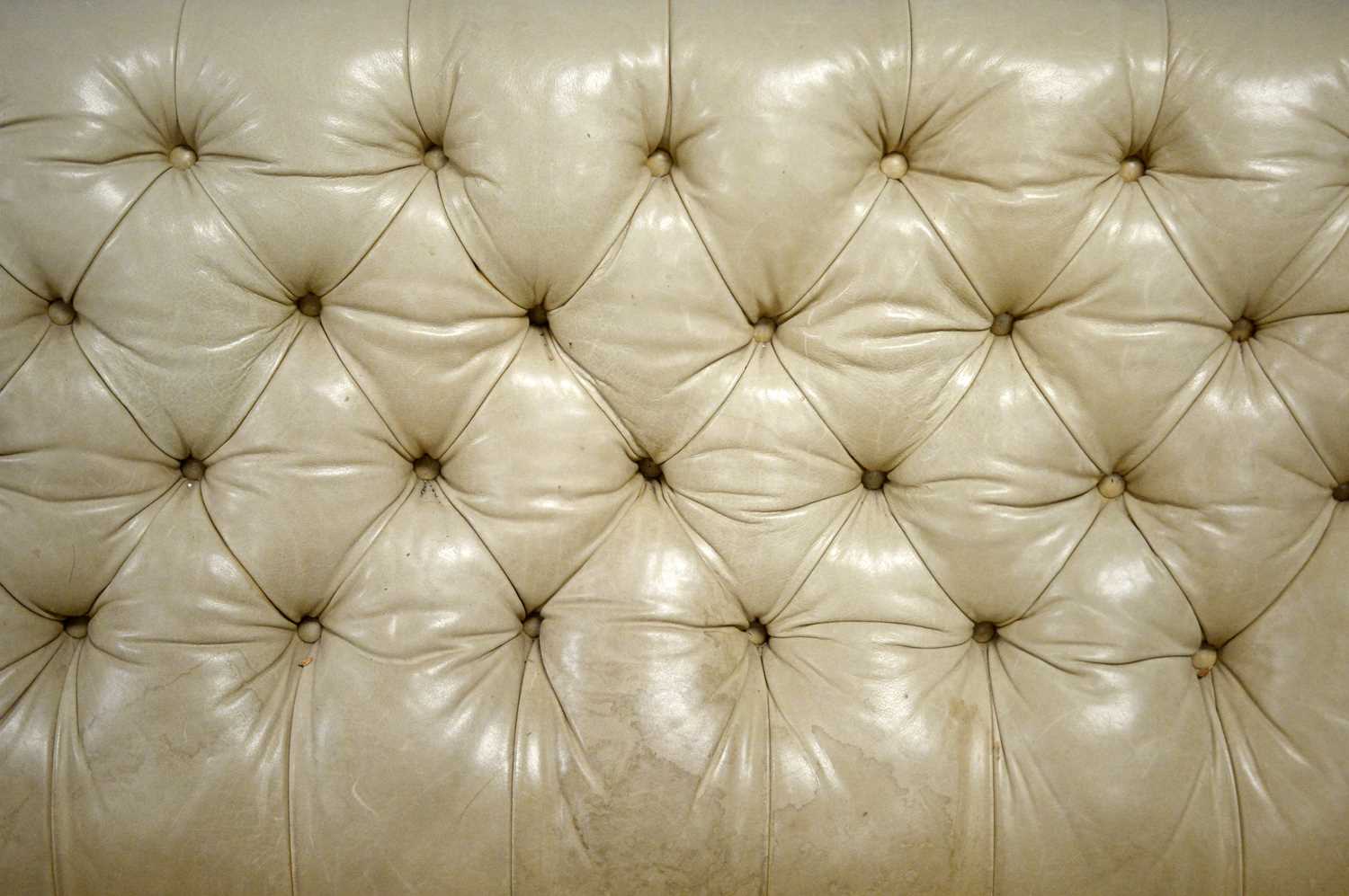 Vanguard Furniture: Chesterfield-style leather upholstered sofa. - Image 3 of 3