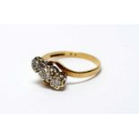 A three stone diamond ring,