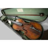 19th Century violin and case.