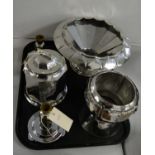 A selection of pewter ware.