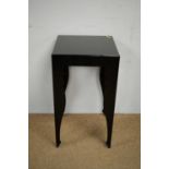 John Reeves style black painted metal occasional table.