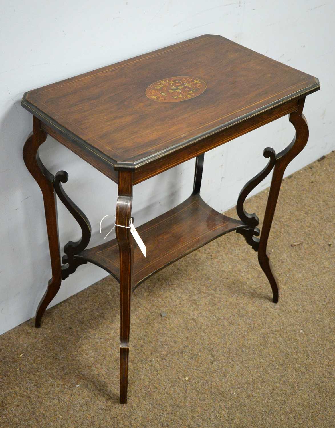 Late Victorian inlaid rosewood occasional table. - Bild 2 aus 3