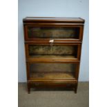 Globe-Wernicke mahogany three-tier bookcase.