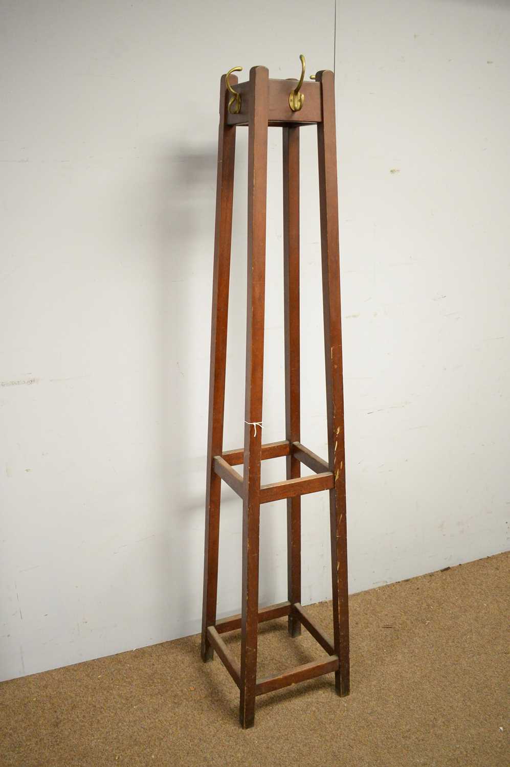 An early 20th C mahogany coat stand. - Image 2 of 3