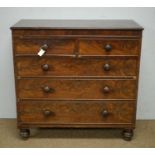 Victorian mahogany chest of drawers and associated cabinet top.